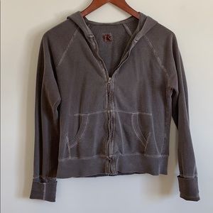 Lucky Brand Brown Zip Hoodie